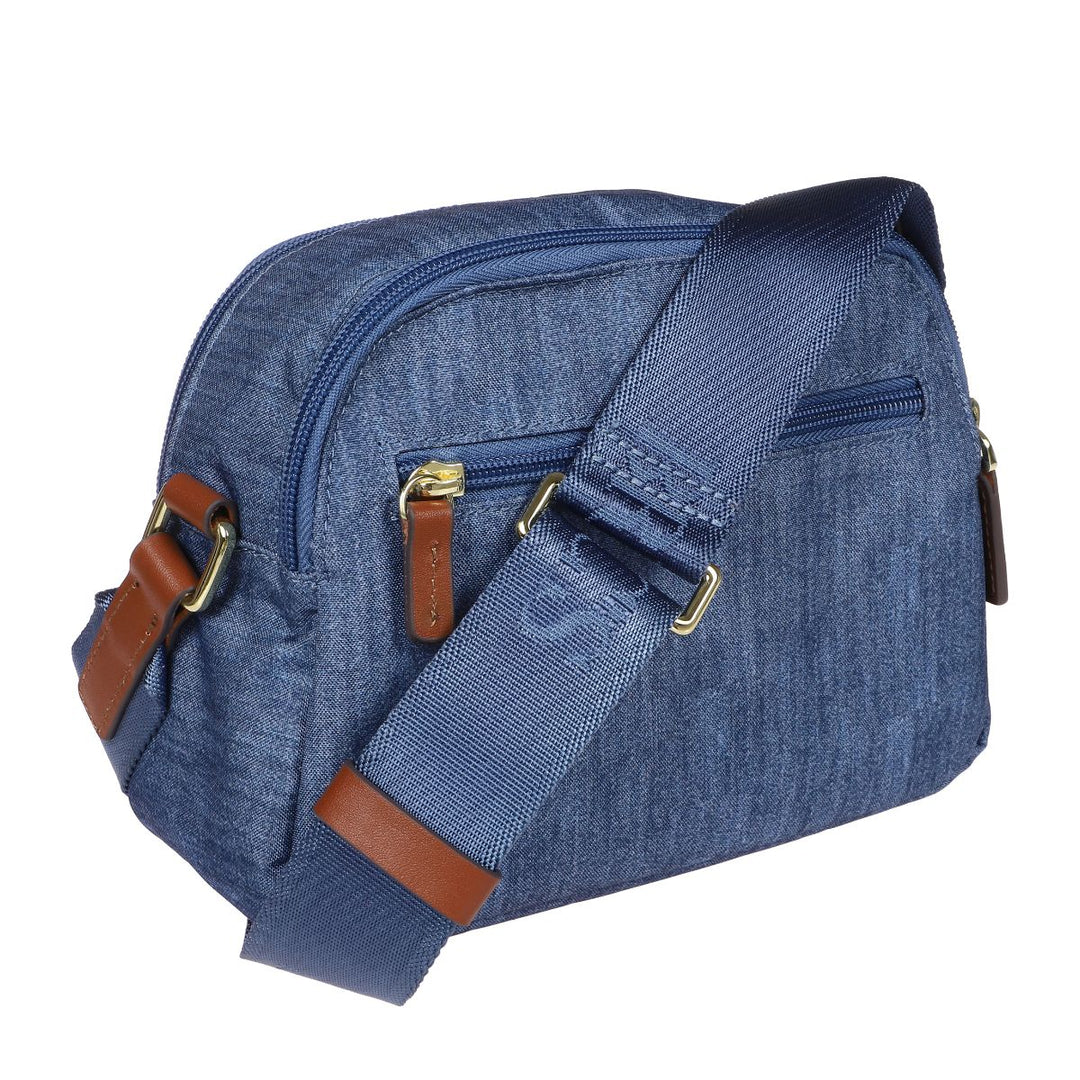 Achterkant van de 45085 X-collection crossbody tas jeans #kleur_jeans
