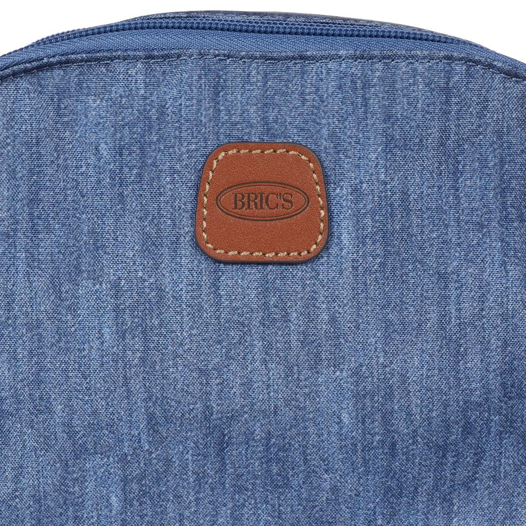Details van het materiaal van de 45085 X-collection crossbody tas jeans #kleur_jeans