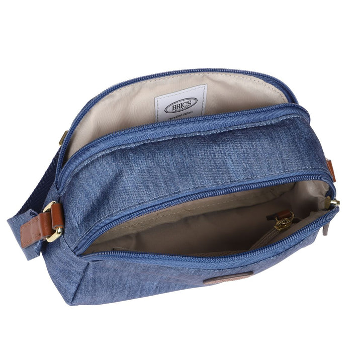 Binnenkant van de 45085 X-collection crossbody tas jeans #kleur_jeans