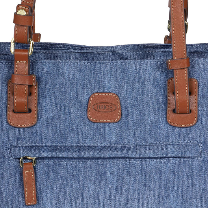 Details van het materiaal van de Bric's _45282_ X-collection Handtas jeans #kleur_jeans