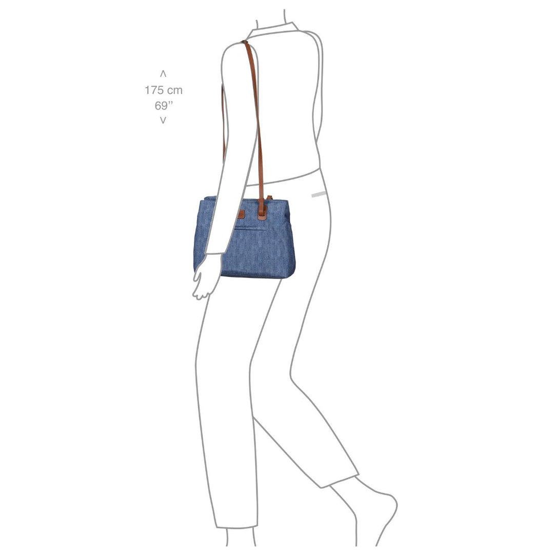 De Bric's _45282_ X-collection Handtas jeans in gebruik #kleur_jeans