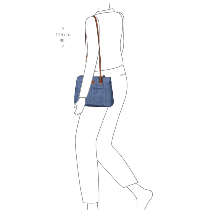De Bric's _45282_ X-collection Handtas jeans in gebruik #kleur_jeans