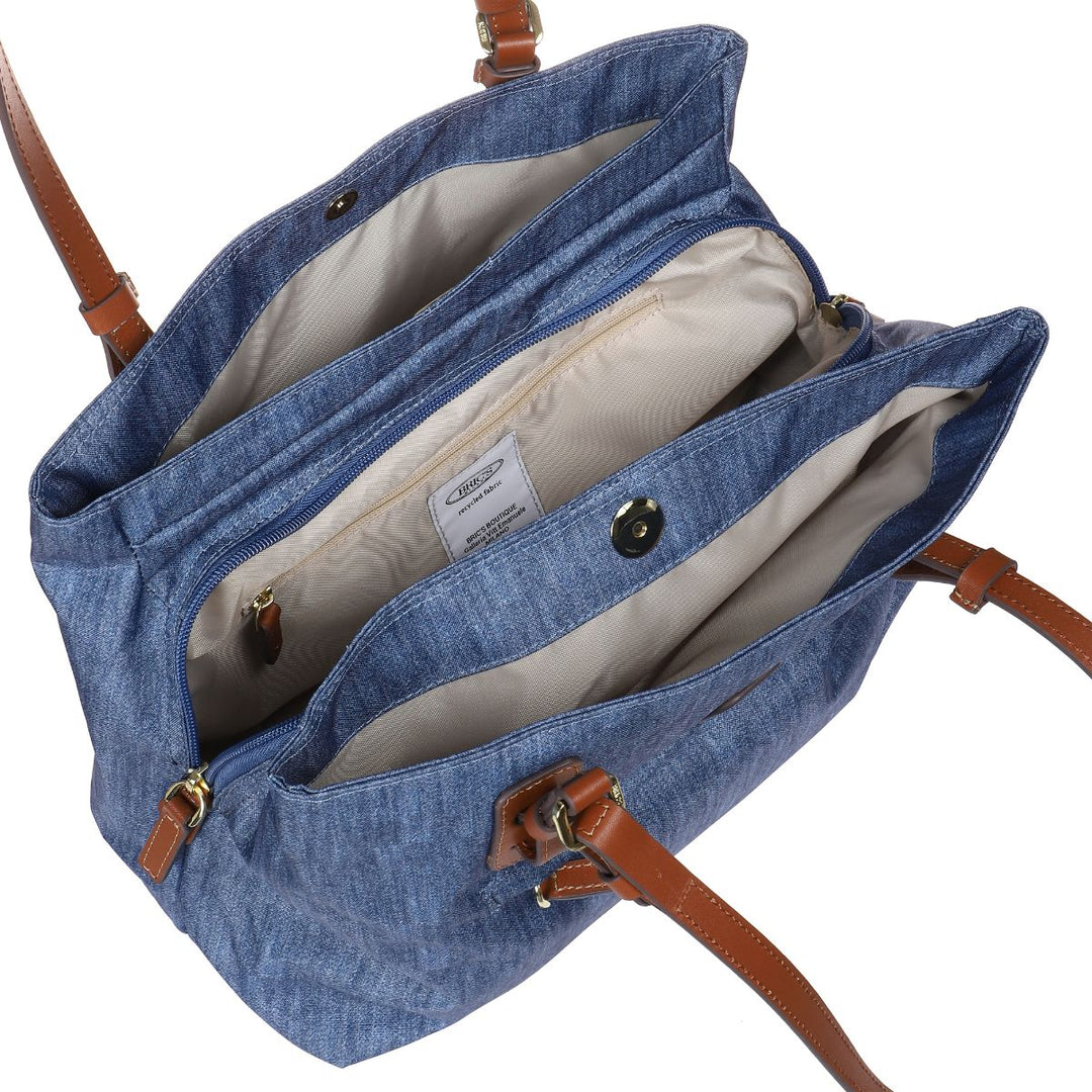 Binnenkant van de Bric's _45282_ X-collection Handtas jeans #kleur_jeans