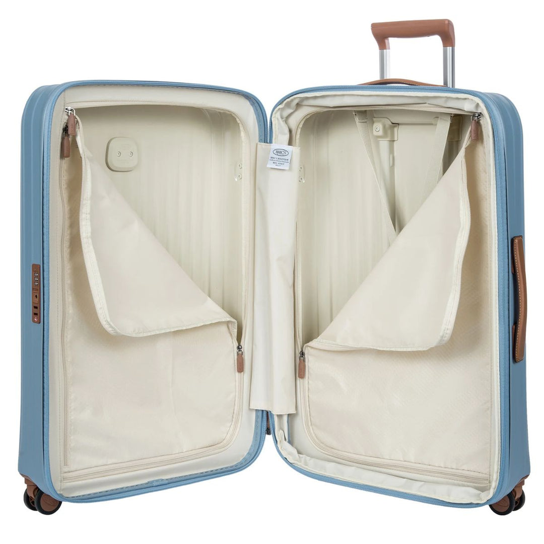 Binnenkant van de Bric's Taormina grote koffer in sky-blue #kleur_sky-blue