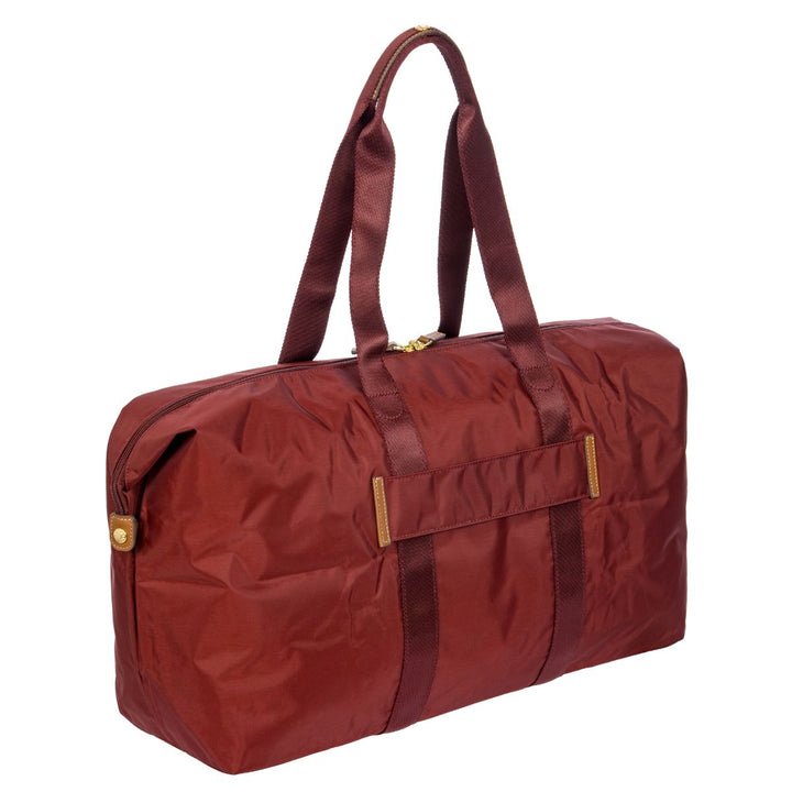 Achterkant van de Bric's 202 weekendtas uit de X-collection in Bordeaux #kleur_bordeaux