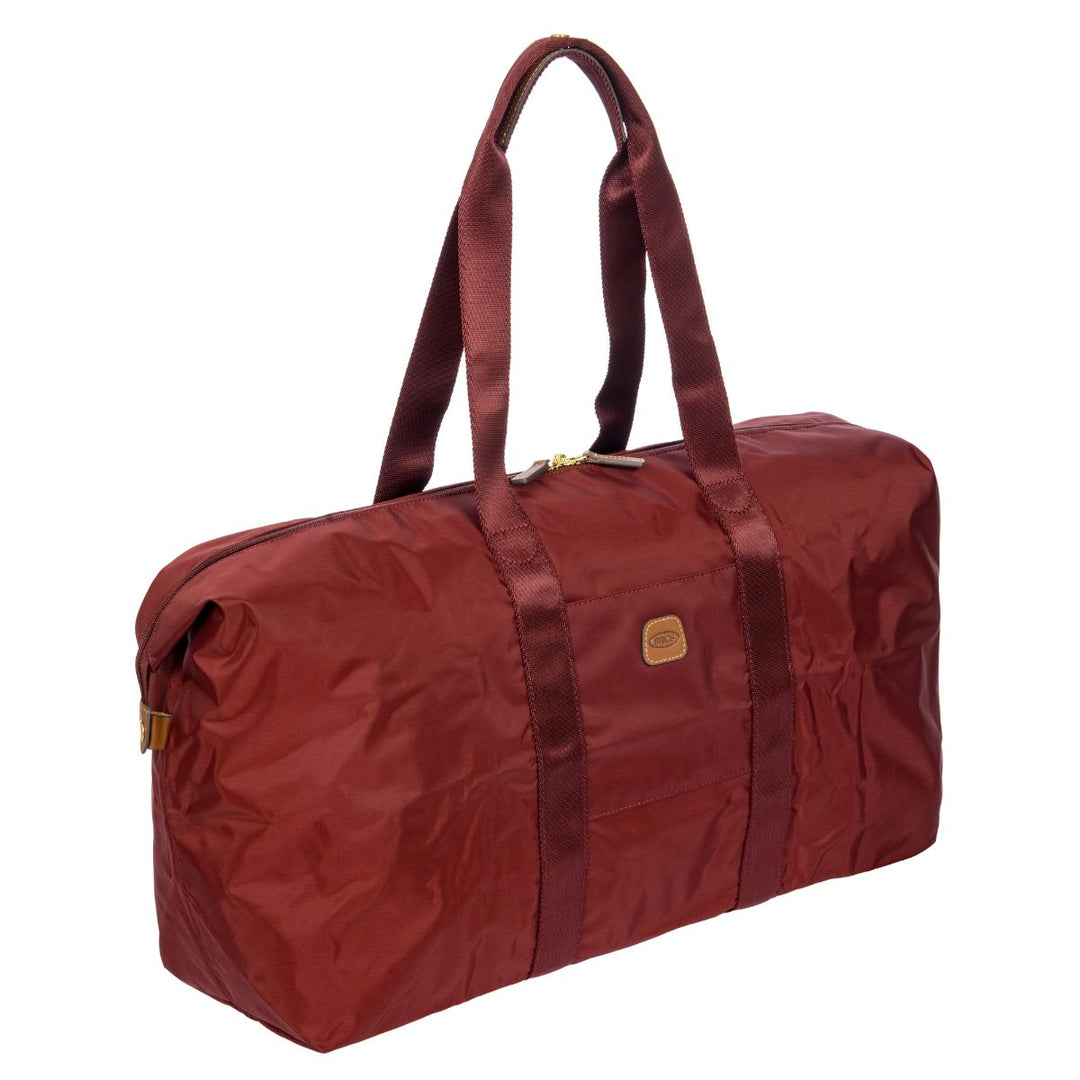 Voorzijde van de Bric's 202 weekendtas uit de X-collection in Bordeaux #kleur_bordeaux