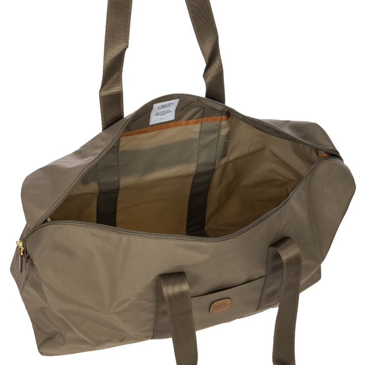 Binnenkant van de Bric's 202 weekendtas uit de X-collection in nut #kleur_nut