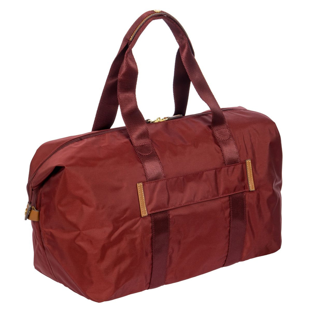 Achterkant van de Bric's 203 weekendtas en underseater Bordeaux #kleur_bordeaux