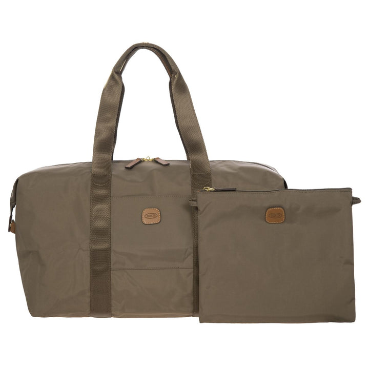 Voorkant en bewaarhoes van de Bric's 203 weekendtas en underseater nut #kleur_nut