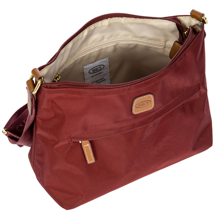 Binnenkant van de Bric's 45056 uit de X-collection in bordeaux #kleur_bordeaux