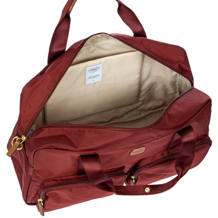 Binnenkant van de Bric's X-collection 42192 Weekeendtas Bordeaux #kleur_bordeaux