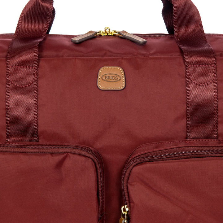 Details van het materiaal van de Bric's X-collection 42192 Weekeendtas Bordeaux #kleur_bordeaux