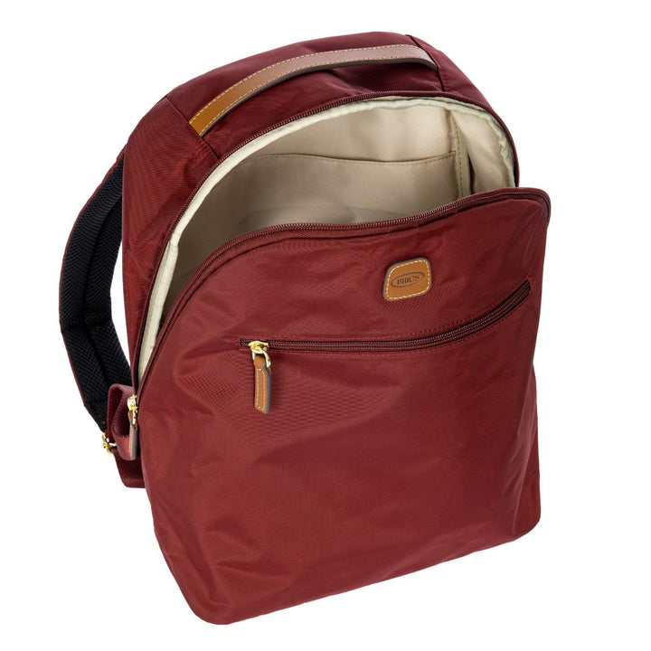 Binnenkant van de Bric's X-collection 45059 rugzak in de kleur bordeaux #kleur_bordeaux