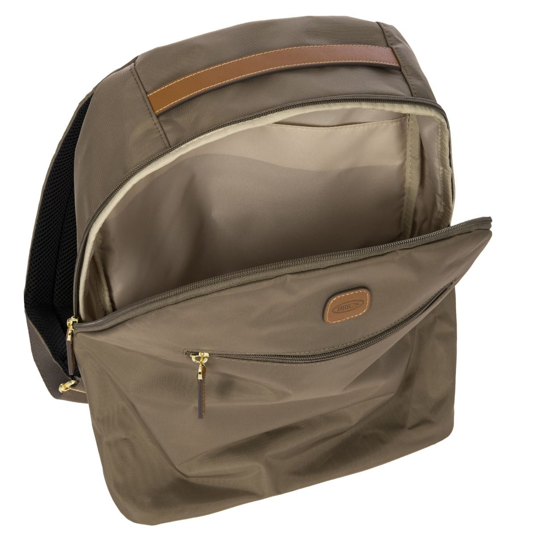 Binnenkant van de Bric's X-collection 45059 rugzak in de kleur nut #kleur_nut