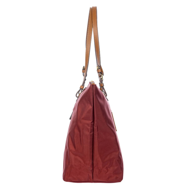 Zijkant van de Bric's X-collection schoudertas bordeaux #kleur_bordeaux
