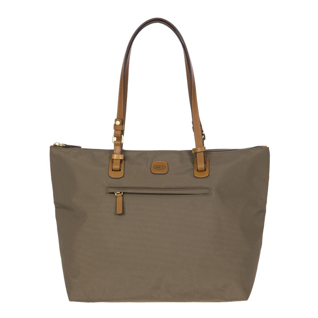 Voorkant van de Bric's X-collection schoudertas nut #kleur_nut