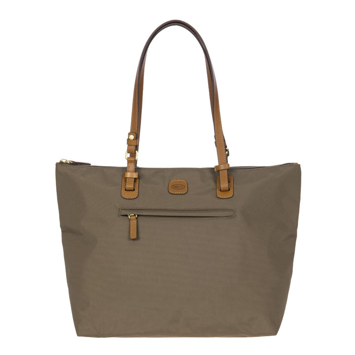 Voorkant van de Bric's X-collection schoudertas nut #kleur_nut
