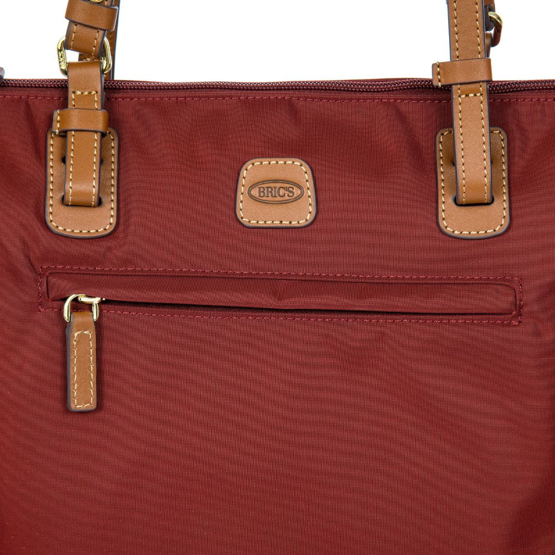 Details van het materiaal van de Bric's X-Collection 45071 middelmaat shopper Bordeaux #kleur_bordeaux