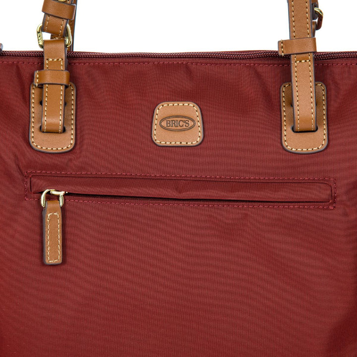 Details van het materiaal van de Bric's X-Collection 45071 middelmaat shopper Bordeaux #kleur_bordeaux