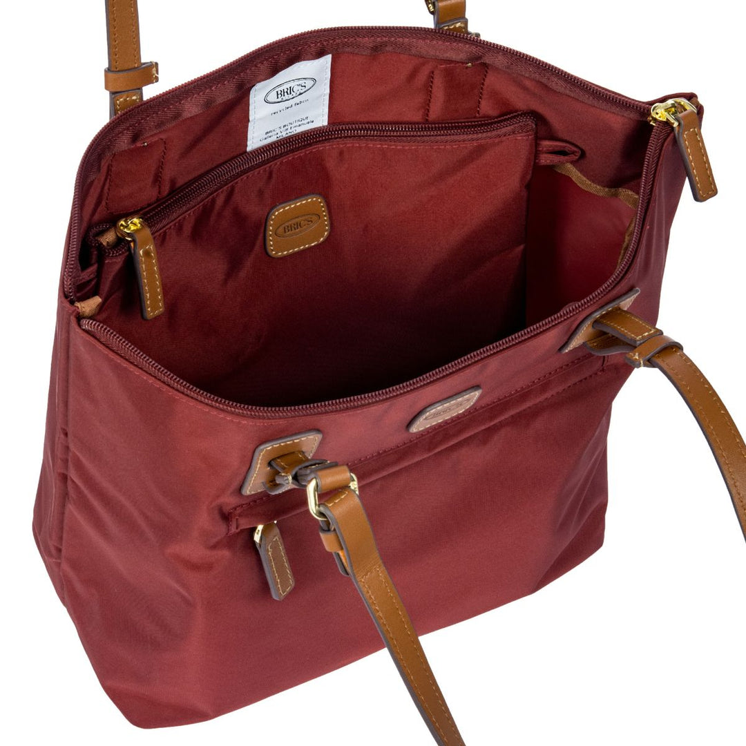 Binnenkant van de Bric's X-Collection 45071 middelmaat shopper Bordeaux #kleur_bordeaux