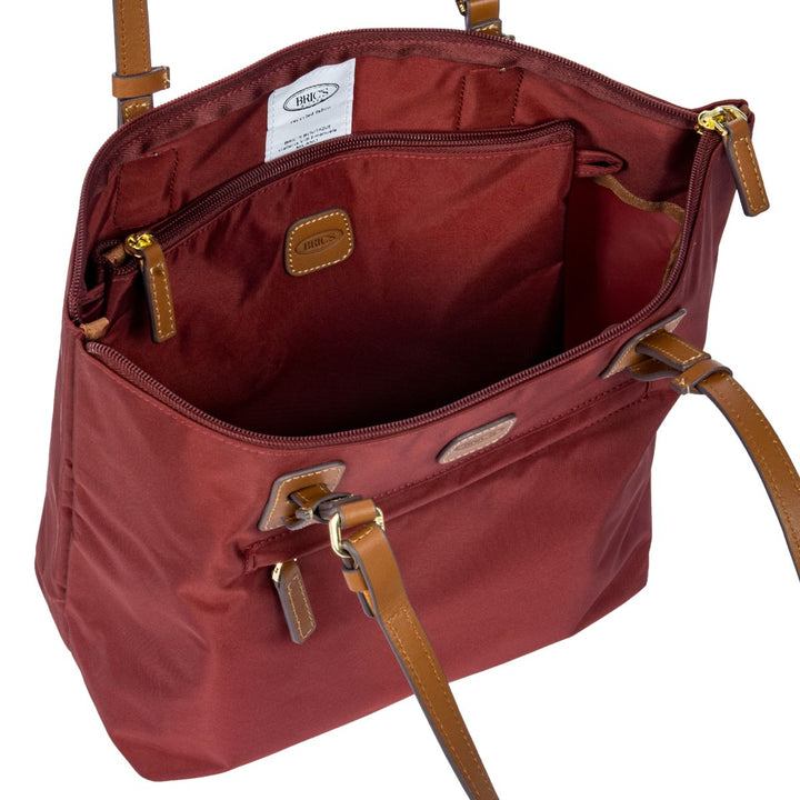 Binnenkant van de Bric's X-Collection 45071 middelmaat shopper Bordeaux #kleur_bordeaux