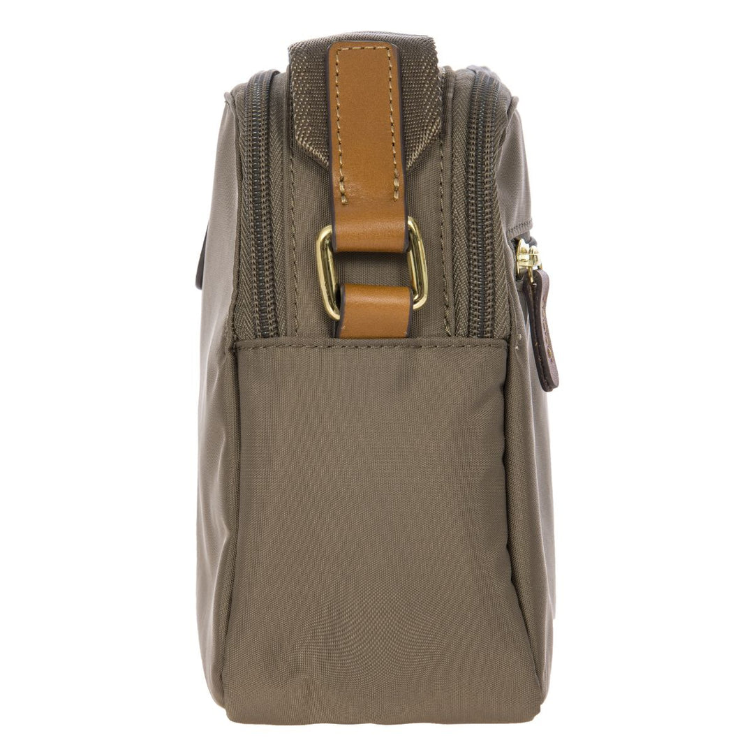 Zijkant van de Bric's X-collection 45085 crossover tas nut #kleur_nut