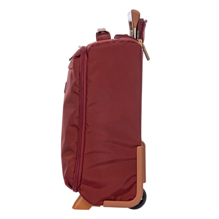 Zijkant van de Bric's X-collection 58103 underseater koffer Bordeaux #kleur_bordeaux