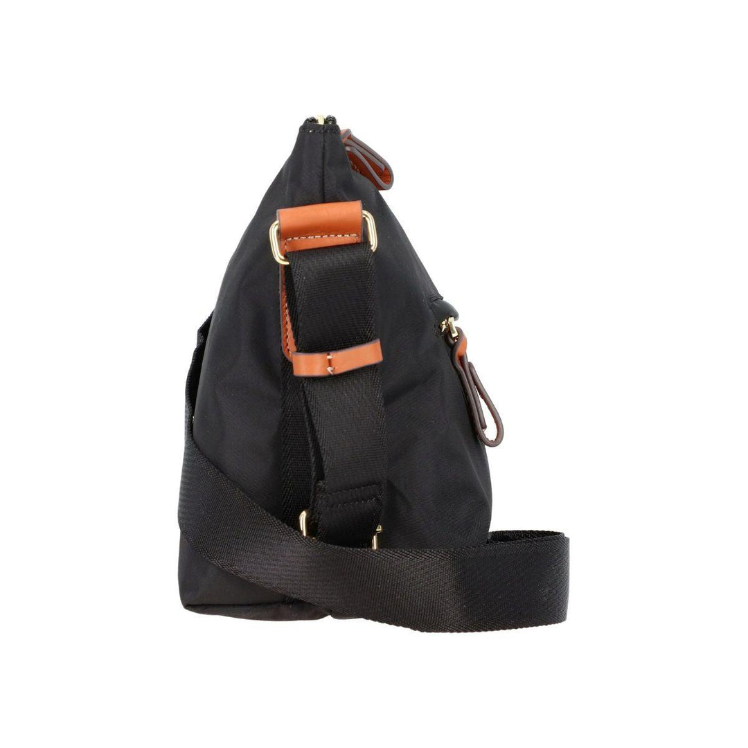 Zijkant Bric's BXG45056 schoudertas zwart #kleur_zwart