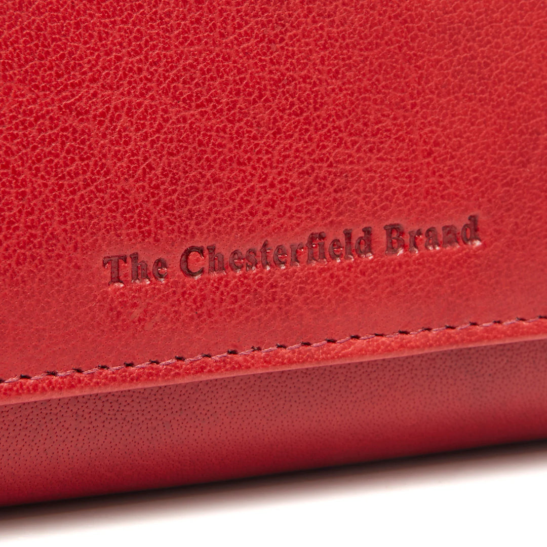 Details van het leer #kleur_rood