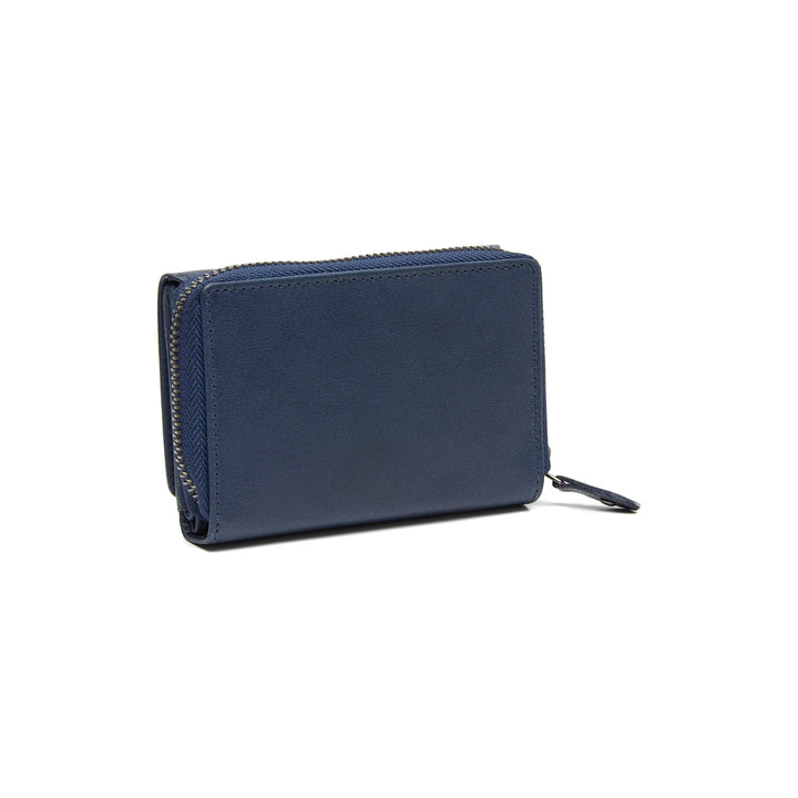 Achterkant van the Chesterfield Rimili compacte dames portemonnee in het navy #kleur_navy