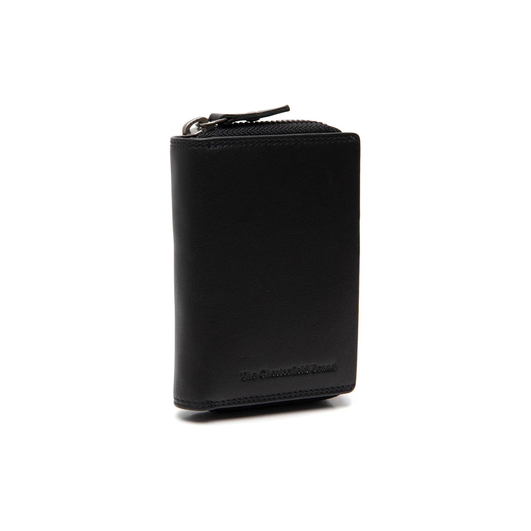 Voorkant van The Chesterfield Lenwich zwarte dames portemonnee #kleur_zwart