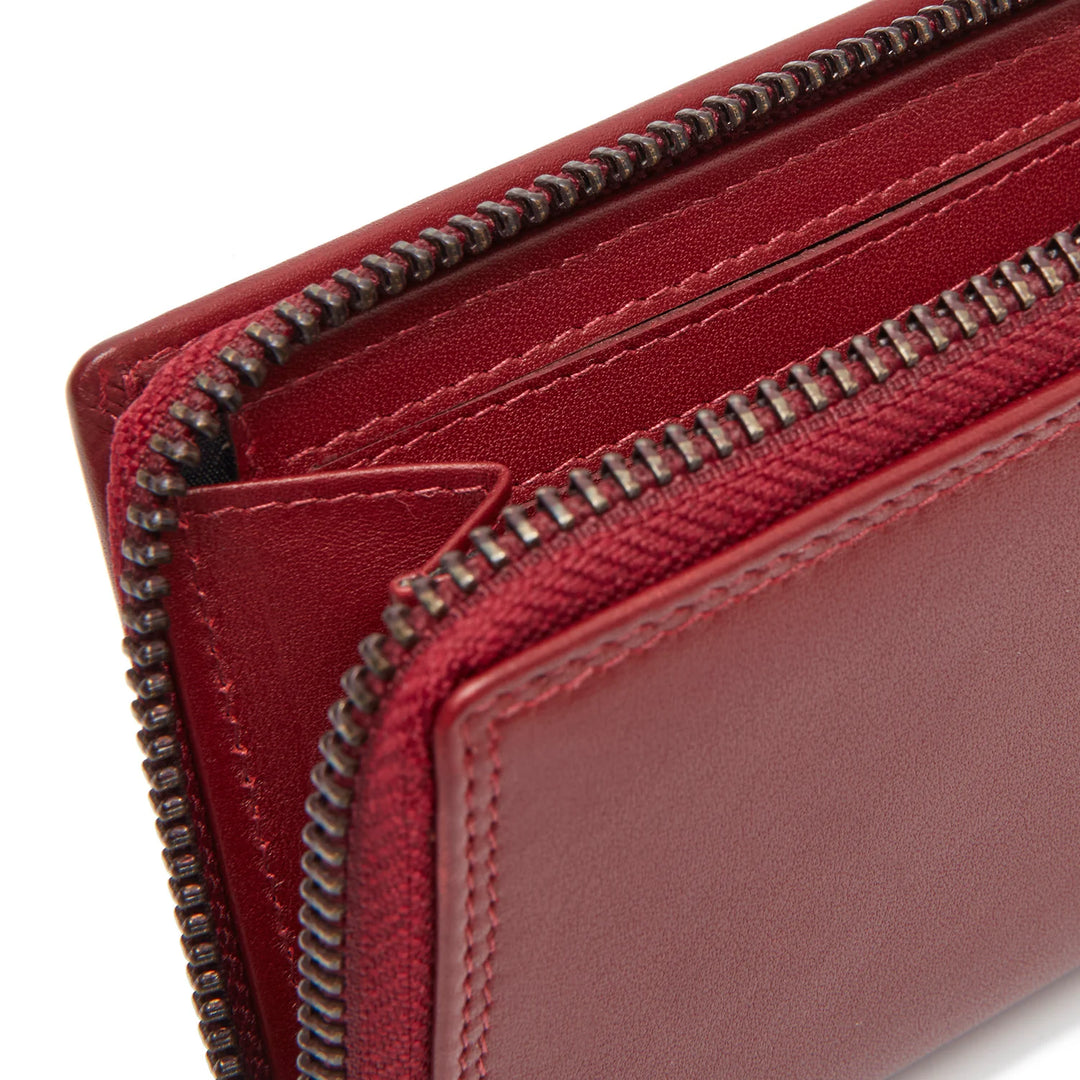 Details van The Chesterfield Lenwich rode dames portemonnee #kleur_rood