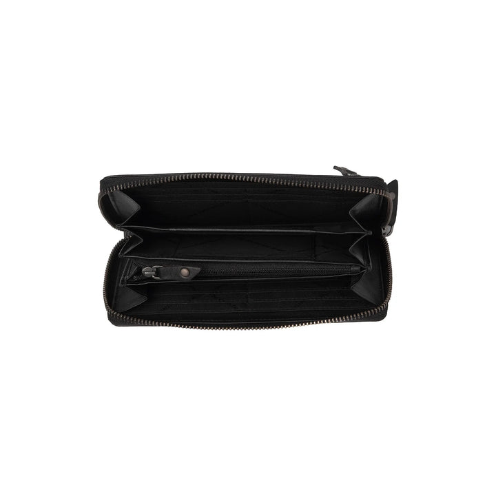 Binnenkant van de The Chesterfield Cantara zwarte portemonnee #kleur_zwart