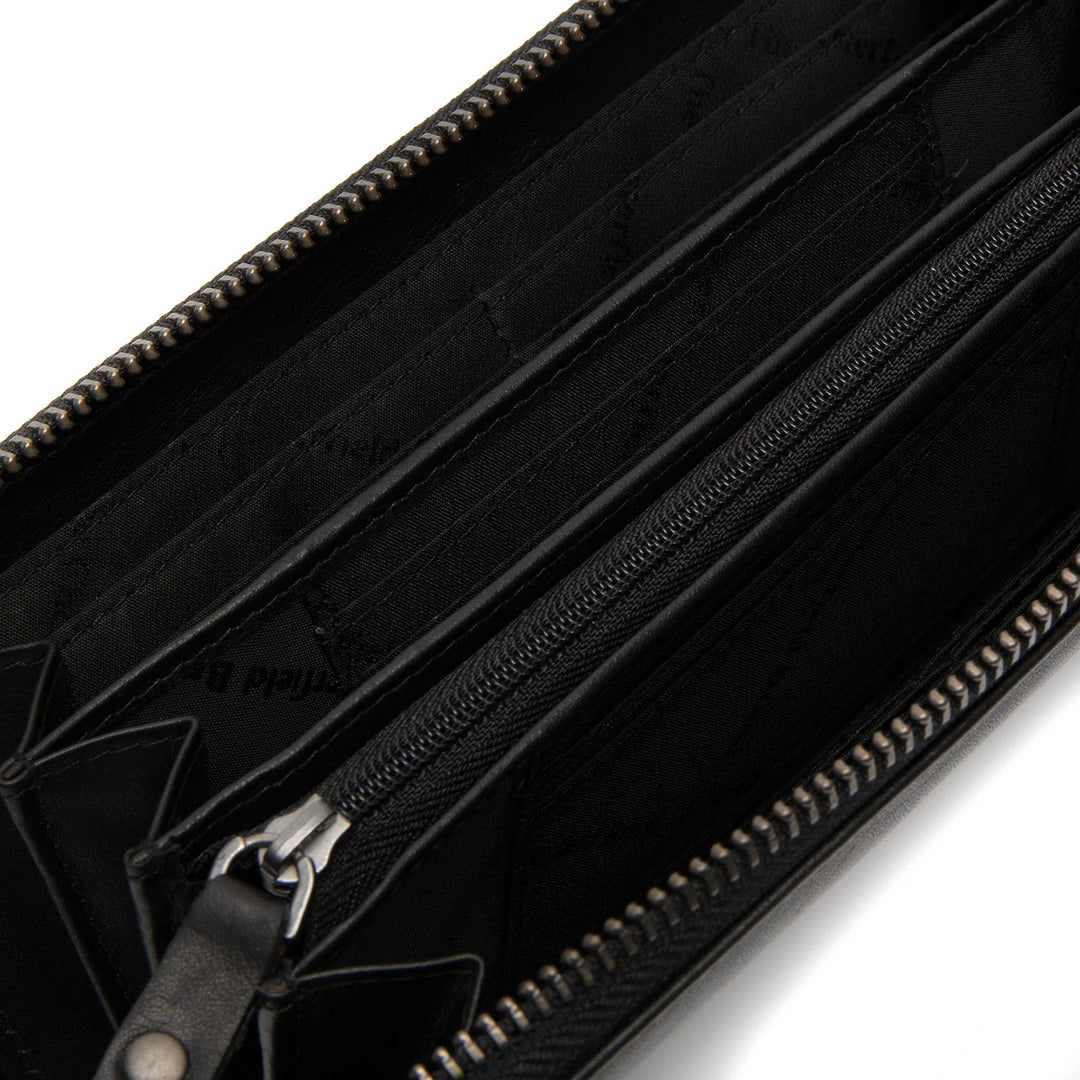 Binnenkant van de The Chesterfield Cantara zwarte portemonnee #kleur_zwart