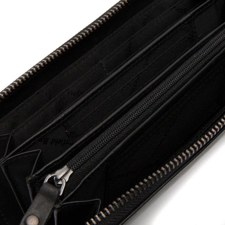 Binnenkant van de The Chesterfield Cantara zwarte portemonnee #kleur_zwart