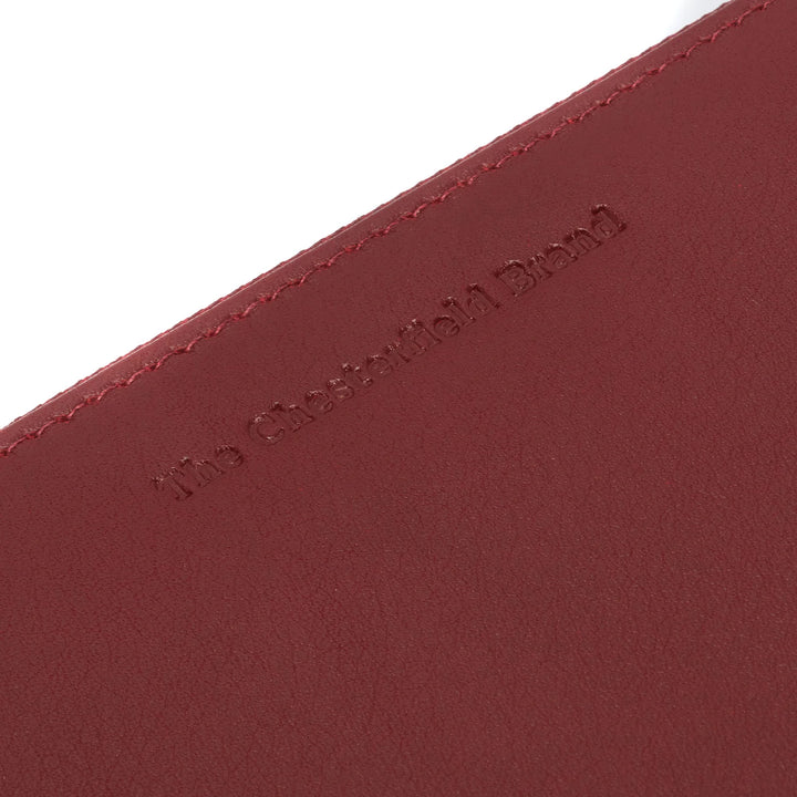 Details van het leer #kleur_rood