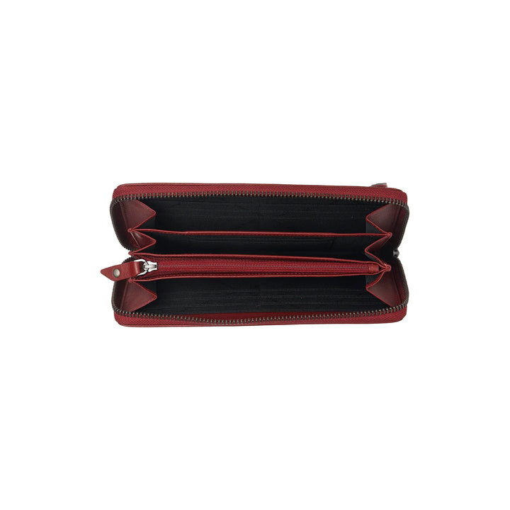 Binnenkant van de The Chesterfield Cantara rode portemonnee #kleur_rood