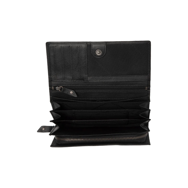 Binnenkant van The Chesterfield Arvento dames portemonnee in het zwart #kleur_zwart