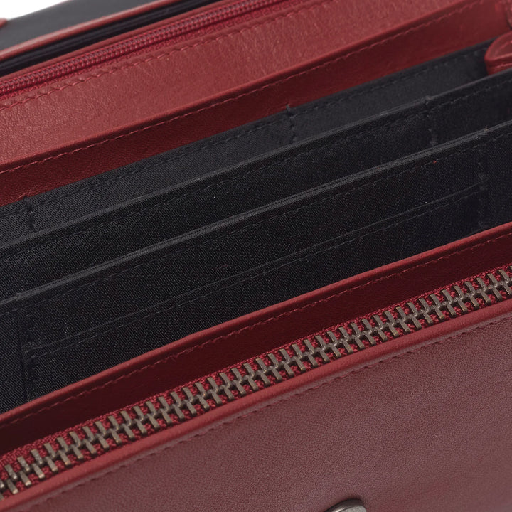 Binnenkant van The Chesterfield Arvento dames portemonnee in het rood #kleur_rood