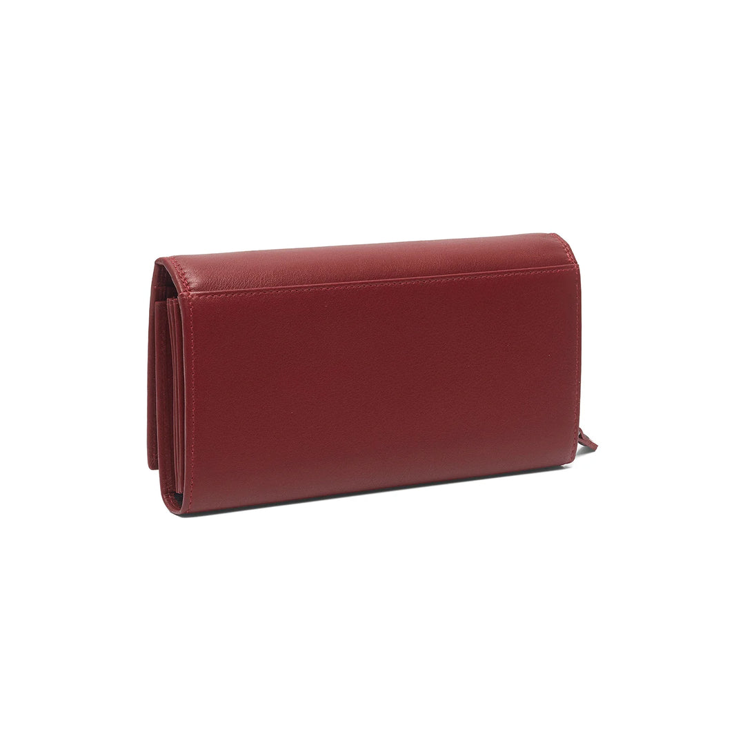 Achterkant van The Chesterfield Arvento dames portemonnee in het rood #kleur_rood