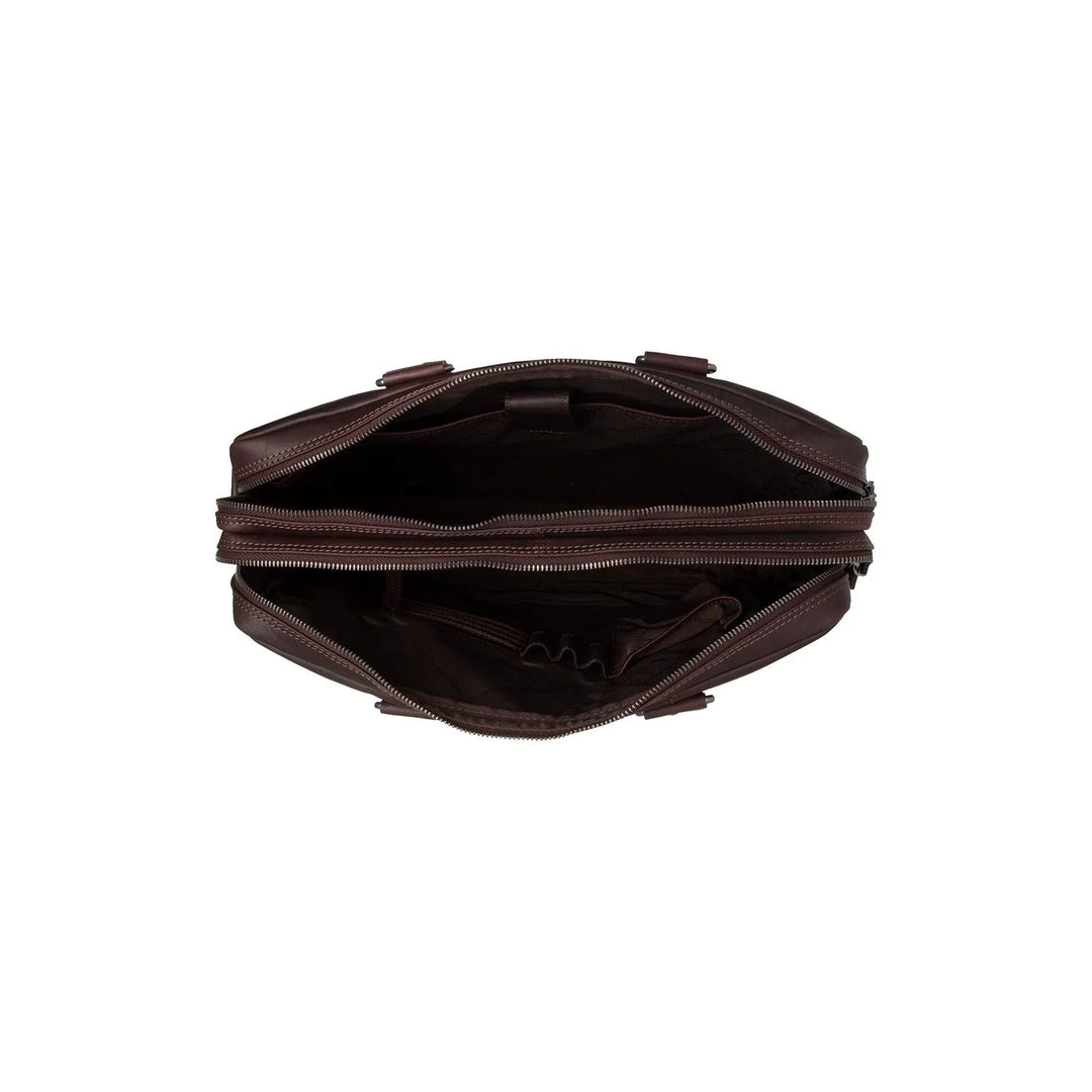 Bovenkant van de The Chesterfield Fabian in het donkerbruin #kleur_donkerbruin