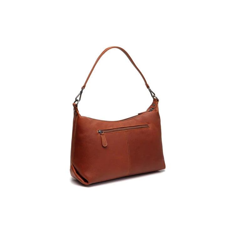 Achterkant van the Chesterfield brand skara schoudertas #kleur_cognac