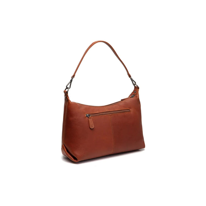 Achterkant van the Chesterfield brand skara schoudertas #kleur_cognac