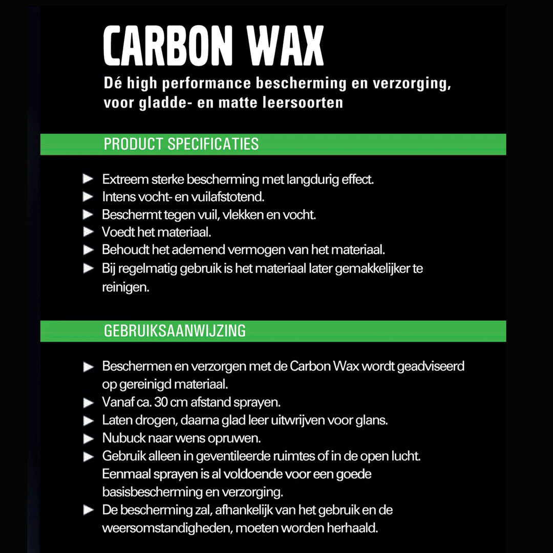 Carbon wax Spray | Waterafstotende spray