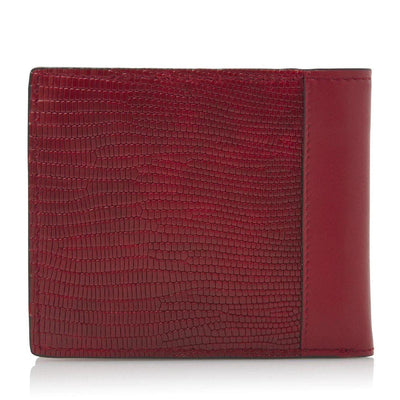 Achterkant Castelijn en Beerens crocoprint rood #kleur_rood