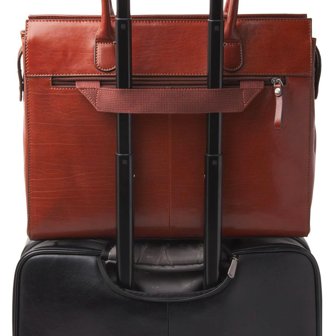 Tas op koffer #kleur_cognac