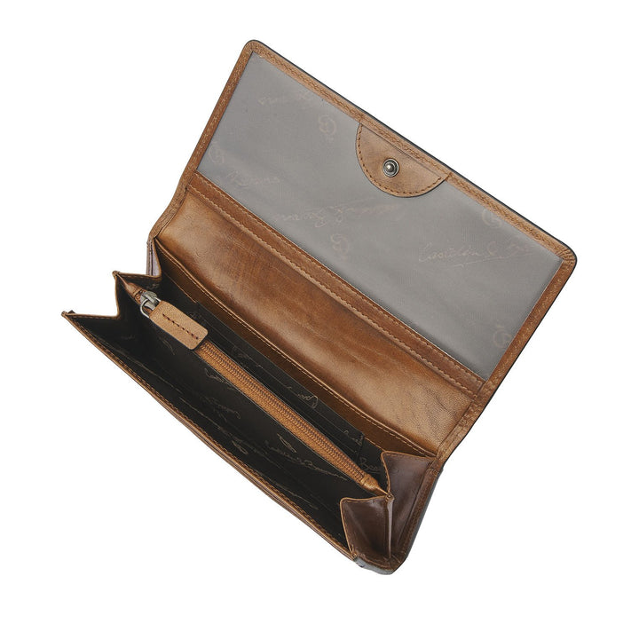 Binnenkant van de Castelijn en Beerens Rien dames portemonnee natural #kleur_natural