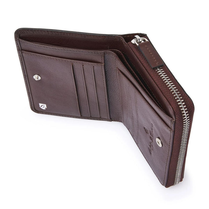 Bovenkant van de Castelijn en Beerens dames portemonnee 8 pasjes in croco cognac #kleur_croco-cognac