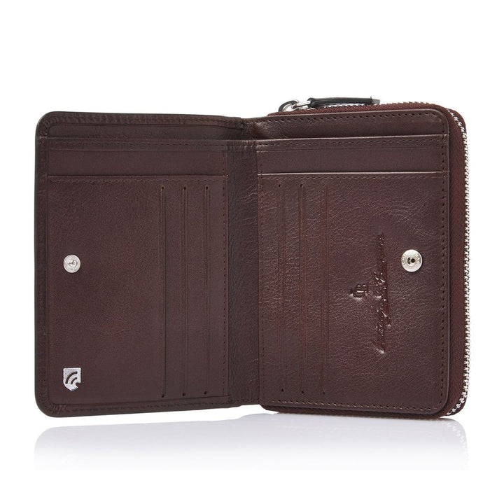 Binnenkant van de Castelijn en Beerens dames portemonnee 8 pasjes in croco cognac #kleur_croco-cognac