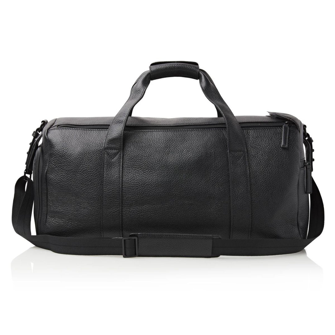Achterkant van de Castelijn en Beerens Onyx november weekendtas zwart #kleur_zwart